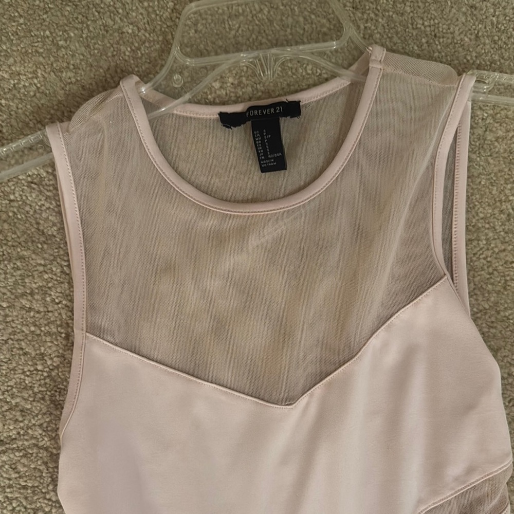 Forever 21 Pink Mesh Panel Bodysuit - Picture 3 of 3